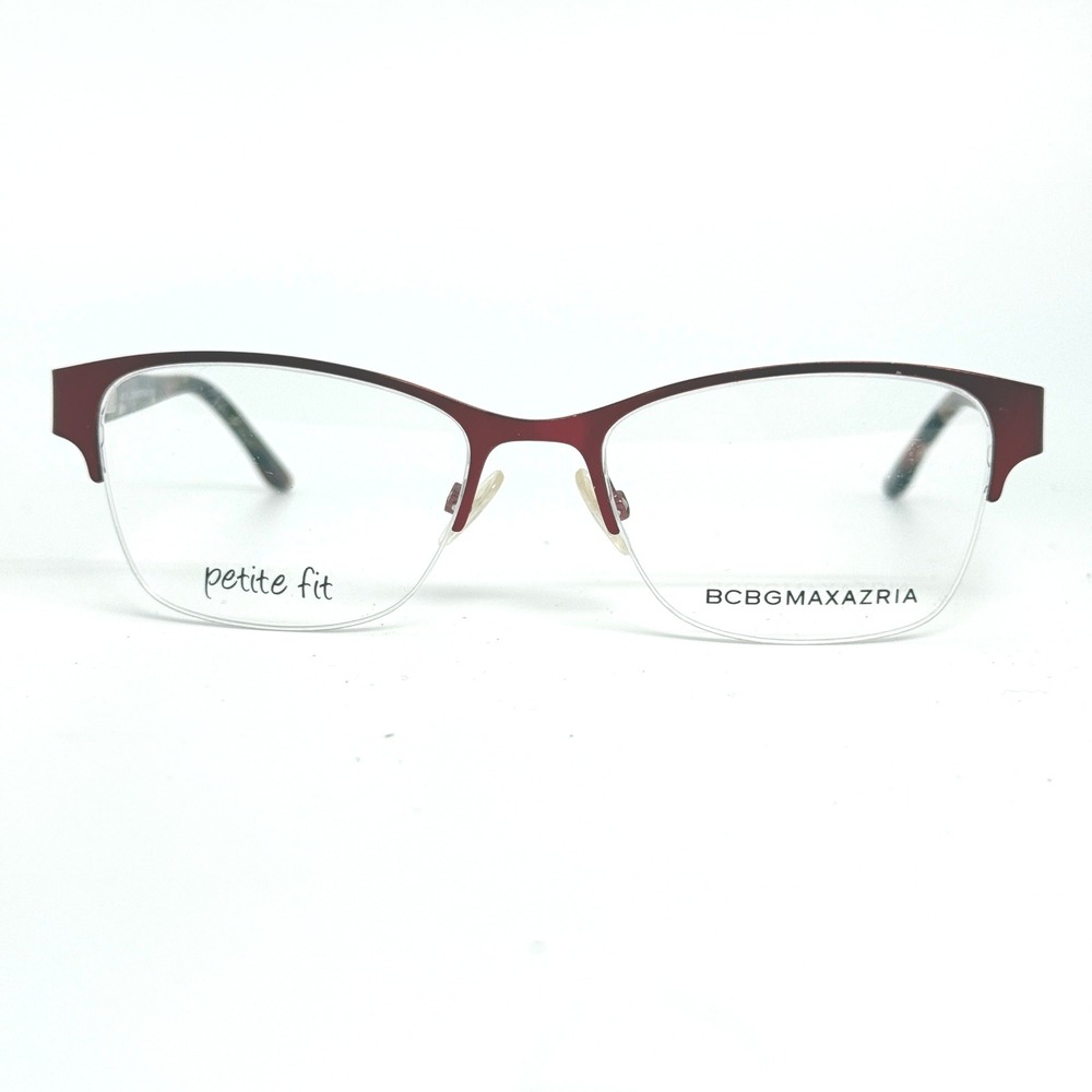 BCBGMAXAZRIA Petite Fit Wine Red Metal Eyeglasses Frames 49 16 125mm 21334